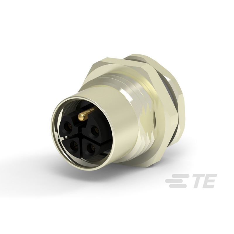 1 pcs - TE Connectivity Circular Connector, 4 Contacts, Rear Mount, M12 Connector, Socket, Female, IP67