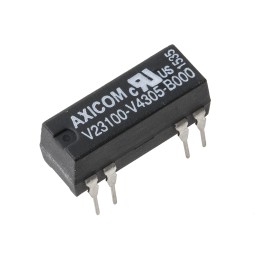 25 pcs - TE Connectivity PCB Mount Reed Relay, 5V dc Coil, DPST, 200V dc Max, 1 A Max, 500Ω