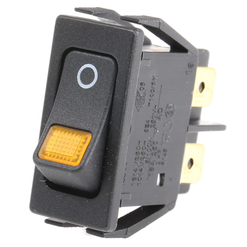 1 pcs - Marquardt Illuminated DPST, On-None-Off Rocker Switch Panel Mount