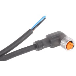 1 pcs - Lumberg Automation Right Angle Female 3 way M8 to Unterminated Sensor Actuator Cable, 2m