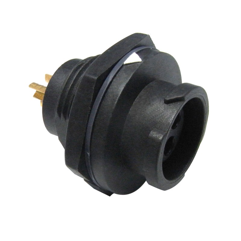 1 pcs - Amphenol Industrial Circular Connector, 10 Contacts, Rear Mount, Plug, Male, IP68, X-Lok Series