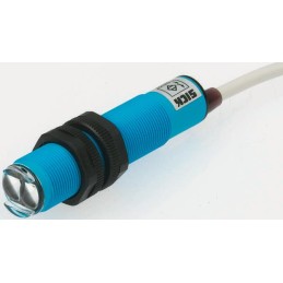 1 pcs - Sick Retroreflective Photoelectric Sensor, Barrel Sensor, 5 mm - 3.5 m Detection Range