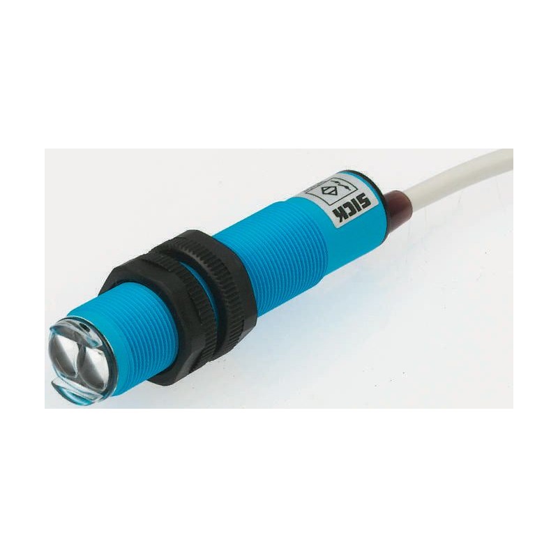 1 pcs - Sick Retroreflective Photoelectric Sensor, Barrel Sensor, 5 mm - 3.5 m Detection Range