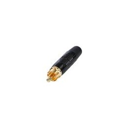 10 pcs : RF2C-B-0 - RCA Phono Connectors RCA PLUG BLACK/BLACK - BAG