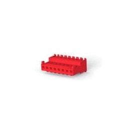 10 pcs : 3-644540-8 - Headers & Wire Housings FEED THRU W/TAB 8P red tin 22 AWG