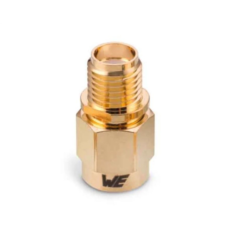 1 pcs - Wurth Elektronik Straight 50Ω Coaxial Adapter SMA Plug to SMA Socket 18GHz