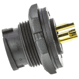 1 pcs - Amphenol Industrial Circular Connector, 3 Contacts, Panel Mount, Socket, Female, IP67, Ceres Series