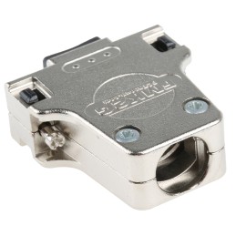 1 pcs - FCT from Molex FMK Series Die Cast Zinc D Sub Backshell, 15 Way, Strain Relief