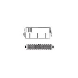 10 pcs : 2-1586861-0 - Headers & Wire Housings 20P PLUG DR PNL MNT GLOW WIRE