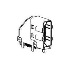10 pcs : RAVHD19ETR - HDMI, Displayport & DVI Connectors HDMI Type A Rcpt Vrt Mnt Extra RF/EMI