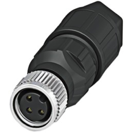 1 pcs - Phoenix Contact Circular Connector, 3 Contacts, Cable Mount, M8 Connector, Socket, Female, IP65, IP67, SACC Series