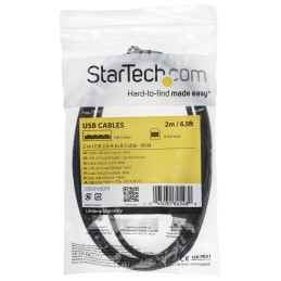 1 pcs - StarTech.com USB 2.0 Cable, Male USB A to Male USB B Cable, 2m