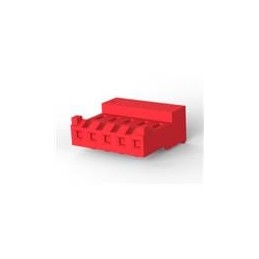 10 pcs : 3-643819-5 - Headers & Wire Housings CLOSED WITH TABS 5P L.R. red 22 AWG