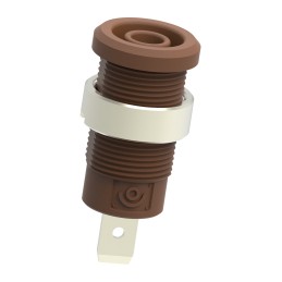 1 pcs - Electro PJP Brown Female Banana Socket, Plug In Termination, 36A, 600 - 1000V