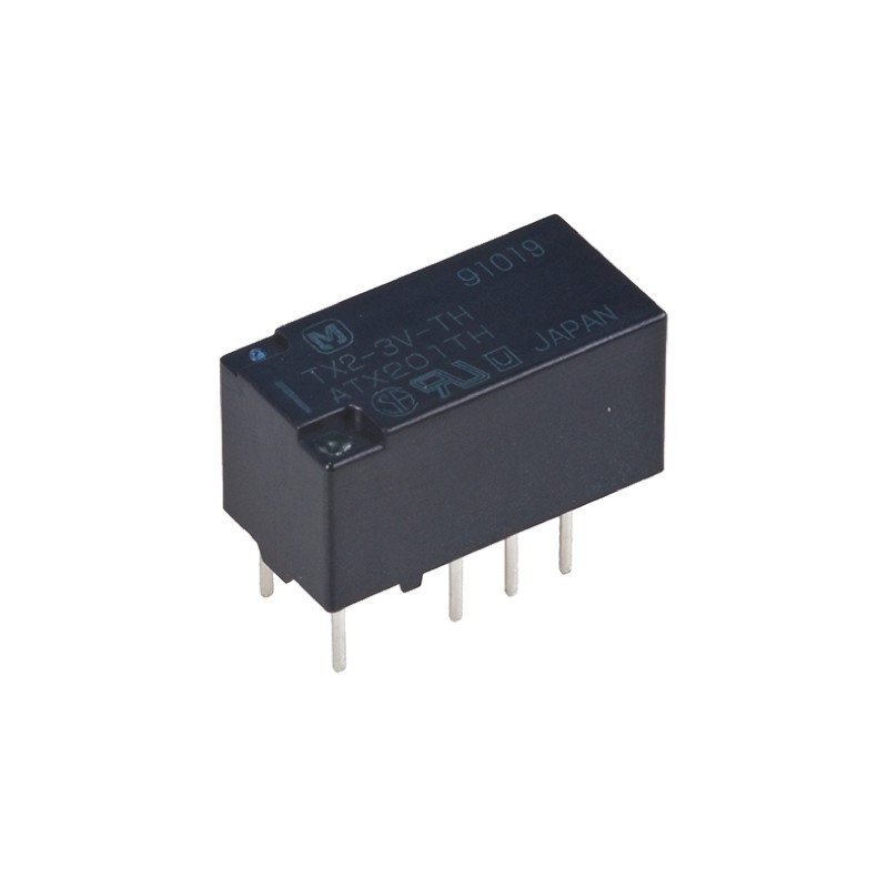 40 pcs - Panasonic PCB Mount Latching Signal Relay, 3V dc Coil, 2A Switching Current, DPDT