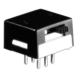 1 pcs - KNITTER-SWITCH PCB Slide Switch DPDT Latching 1 A @ 250 V ac, 3 A @ 120 V ac, 3 A @ 28 V dc Slide
