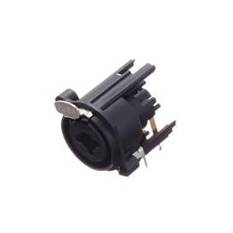 10 pcs : ACJC6AH BULK - XLR Connectors 1/4' XLR Dual Chassis Mount C Type Stereo Horiz PCB Latching Non-switching XLR