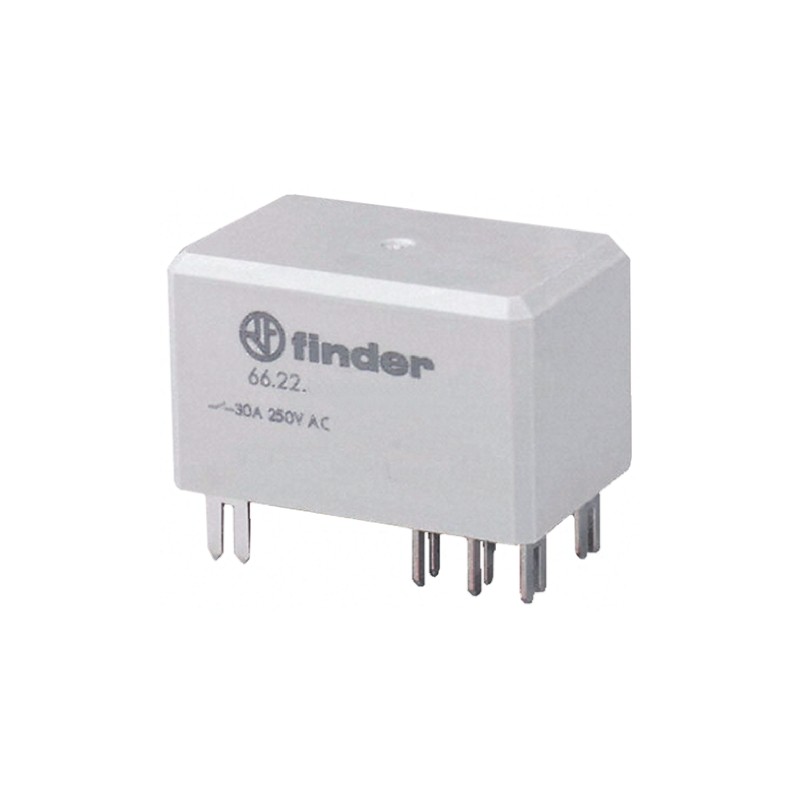 10 pcs - Finder PCB Mount Power Relay, 24V dc Coil, 50A Switching Current, DPST