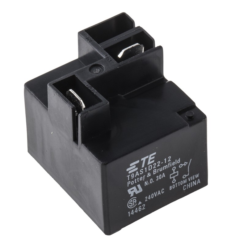 1 pcs - TE Connectivity PCB Mount Power Relay, 12V dc Coil, 30A Switching Current, SPST