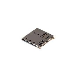 10 pcs : NSIM-7-A - Memory Card Connectors 7 Positions, Push In, Auto Eject Out, SMT, 1.37 mm Height Above Board,