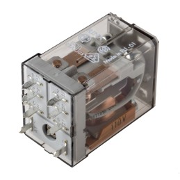 25 pcs - Finder PCB Mount Power Relay, 110V ac Coil, 12A Switching Current, DPDT