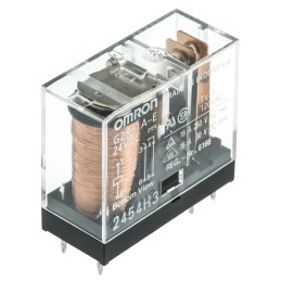 25 pcs - Omron PCB Mount Power Relay, 24V dc Coil, 16A Switching Current, SPST