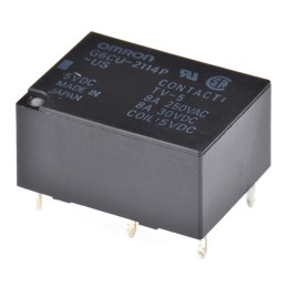 1 pcs - Omron PCB Mount Latching Power Relay, 5V dc Coil, 8A Switching Current, SPDT