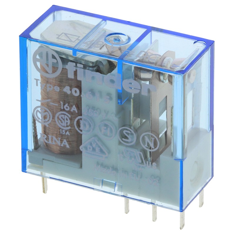 25 pcs - Finder PCB Mount Power Relay, 48V dc Coil, 16A Switching Current, SPDT