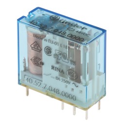 25 pcs - Finder PCB Mount Power Relay, 48V dc Coil, 8A Switching Current, DPDT