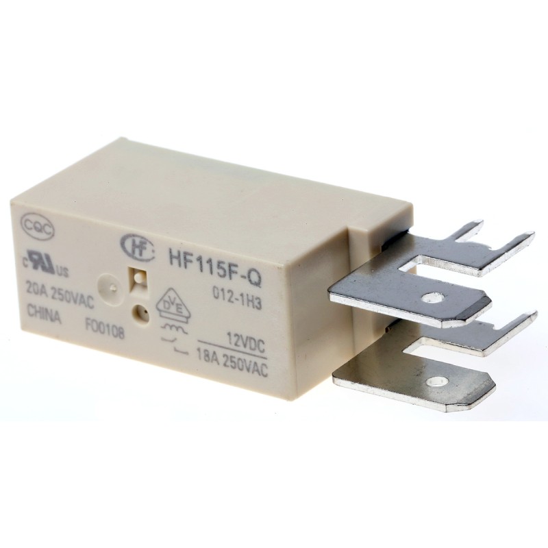 25 pcs - RS PRO PCB Mount Power Relay, 12V dc Coil, 20A Switching Current, SPST