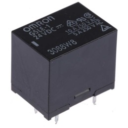 125 pcs - Omron PCB Mount Power Relay, 24V dc Coil, 10A Switching Current, SPDT