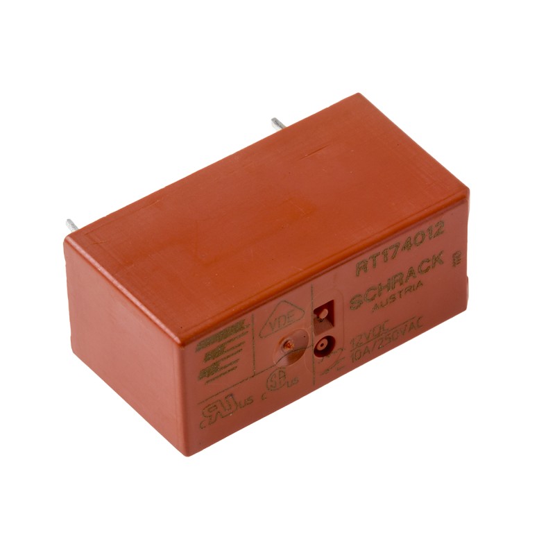 1 pcs - TE Connectivity PCB Mount Power Relay, 12V dc Coil, 10A Switching Current, SPDT
