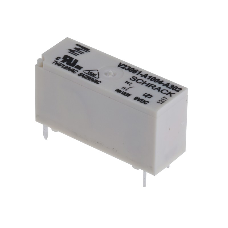 1 pcs - TE Connectivity PCB Mount Power Relay, 9V dc Coil, 8A Switching Current, SPST