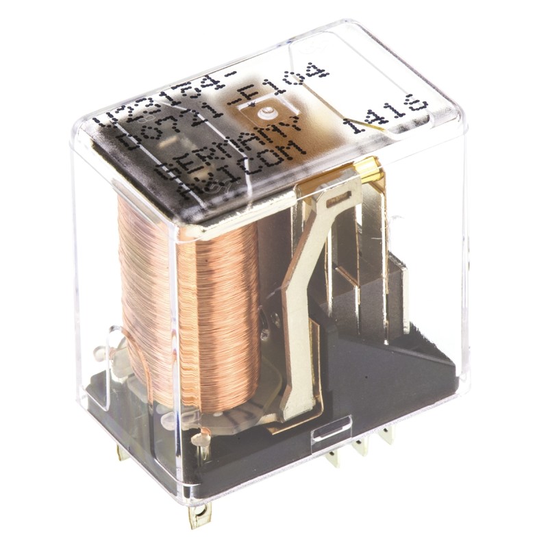 2 pcs - TE Connectivity PCB Mount Power Relay, 24V dc Coil, 5A Switching Current, DPDT