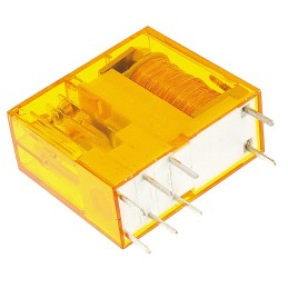 25 pcs - Finder PCB Mount Power Relay, 12V ac Coil, 8A Switching Current, DPDT