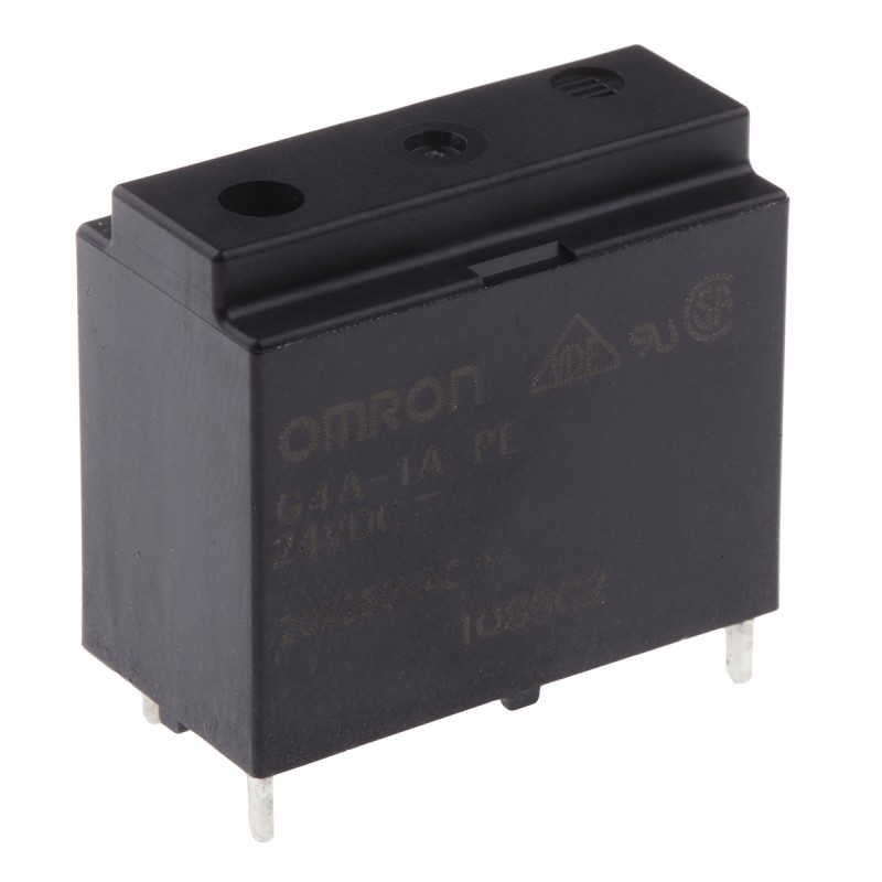 50 pcs - Omron PCB Mount Power Relay, 24V dc Coil, 20A Switching Current, SPST