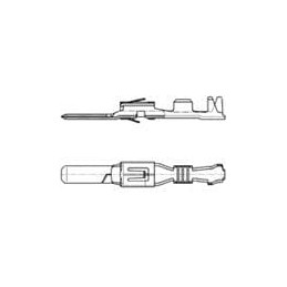 10 pcs : 962884-1 - Automotive Connectors FLACHSTECK 2 8 SPEZ
