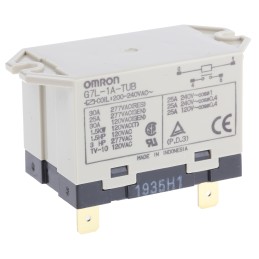 25 pcs - Omron Panel Mount Power Relay, 240V ac Coil, 30A Switching Current, SPST