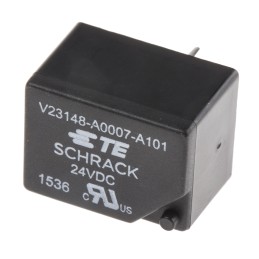 1 pcs - TE Connectivity PCB Mount Power Relay, 24V dc Coil, 7A Switching Current, SPDT