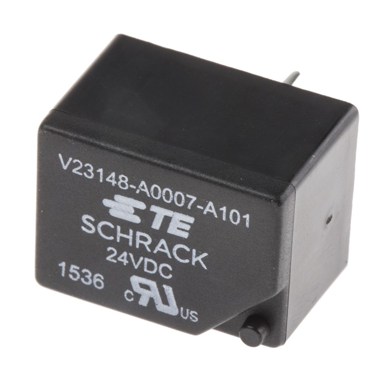 1 pcs - TE Connectivity PCB Mount Power Relay, 24V dc Coil, 7A Switching Current, SPDT