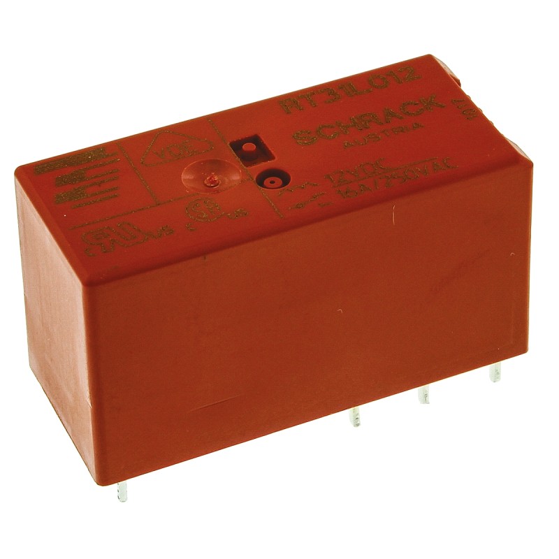 1 pcs - TE Connectivity PCB Mount Power Relay, 12V dc Coil, 16A Switching Current, SPDT