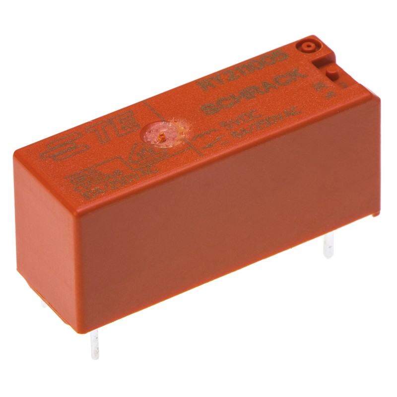 1 pcs - TE Connectivity PCB Mount Power Relay, 5V dc Coil, 8A Switching Current, SPDT