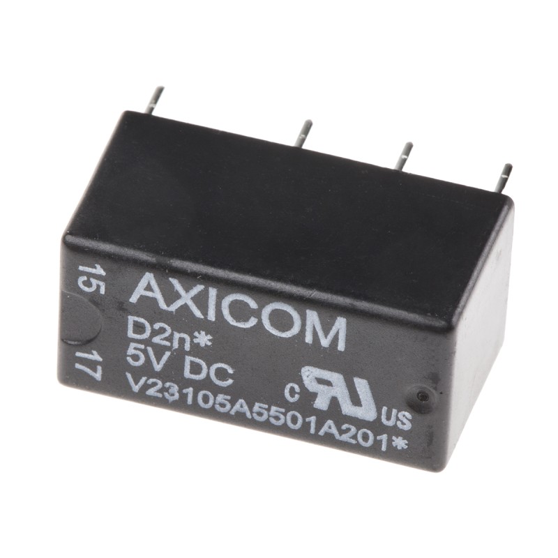 1 pcs - TE Connectivity PCB Mount Power Relay, 5V dc Coil, 3A Switching Current, DPDT