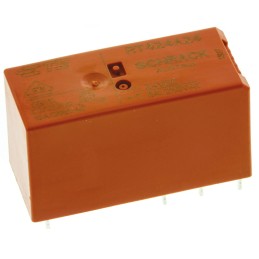 1 pcs - TE Connectivity PCB Mount Latching Power Relay, 24V dc Coil, 8A Switching Current, DPDT