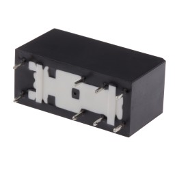 1 pcs - Omron PCB Mount Power Relay, 12V dc Coil, 8A Switching Current, DPDT