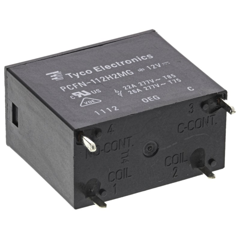 25 pcs - TE Connectivity PCB Mount Power Relay, 12V dc Coil, 26A Switching Current, SPST