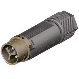 1 pcs - Wieland RST Mini Series Mini Connector, 3-Pole, Male, 1-Way, Cable Mount, 16A, IP66, IP68, IP69