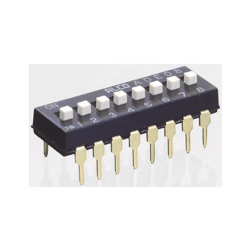 1 pcs - TE Connectivity 7 Way Through Hole DIP Switch SPST