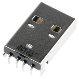 1 pcs - Molex Right Angle, Through Hole, Plug Type A 2.0 USB Connector