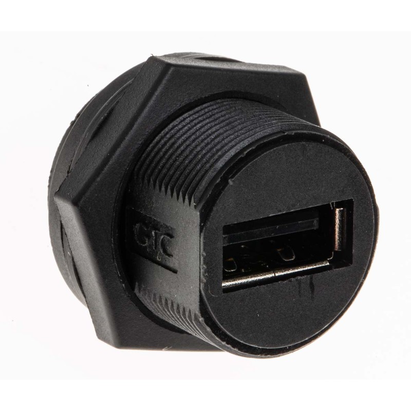 1 pcs - RS PRO Straight, Panel Mount, Socket Type Mini IP67 USB Connector